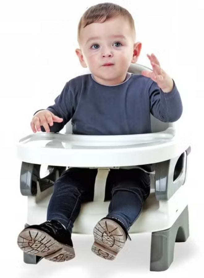 MIXDE Deluxe Comfort Folding Booster Baby Base 2-in-1 Booster Feeding and Floor Seat with Self-Storing Tray Booster Feeding Seat - Image 3